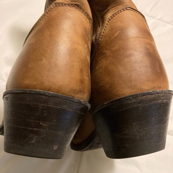 Vintage Justin Brown Oiled Leather Cowboy Boots L4935 - Women’s Size 7C - Picture 6 of 10